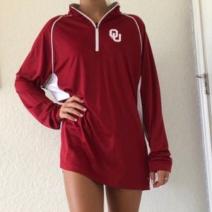 Red Oklahoma University Quarter Zip